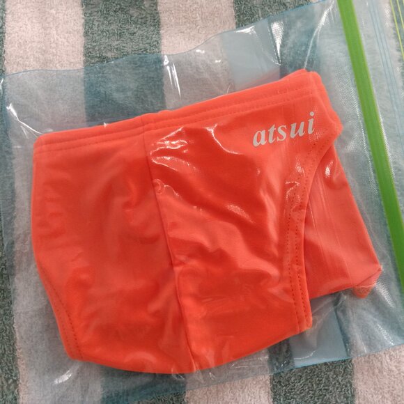 VINTAGE "ATSUI" SWIM BRIEF (*), < 1" SIDES, ORANGE, SIZE "S" (30") (Pre-Owned) - Picture 7 of 7